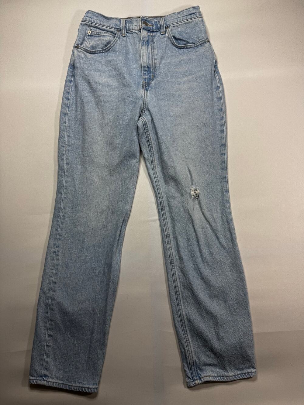 Levi's‎ Women's 70s High Slim Straight Distressed Blue Denim Jeans - Size 28x29